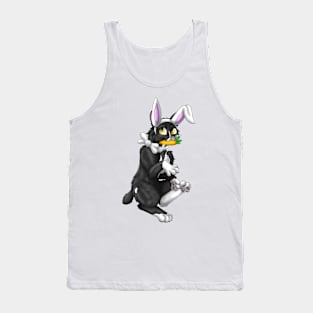 Bobtail BunnyCat: White Bicolor (White) Tank Top